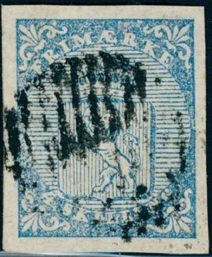 Norvegia 1855 afa 1 mi - norvegia, 1,