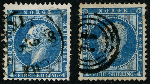 Norvegia 1856 afa 4 mi - afa, 4,